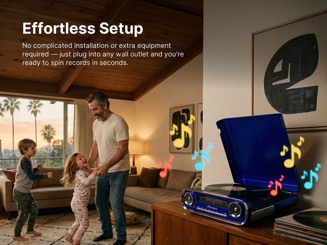 Woodward 7-in-1 Turntable Music Center with AudioStream™