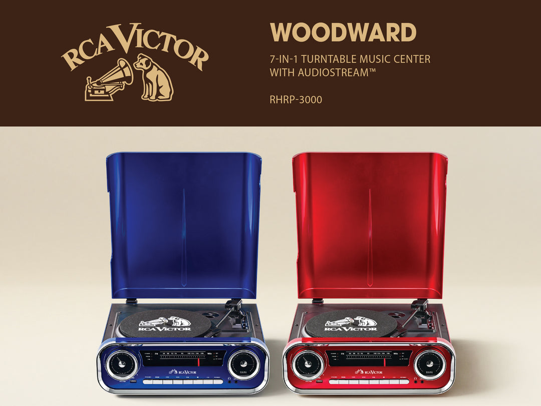 Woodward 7-in-1 Turntable Music Center with AudioStream™