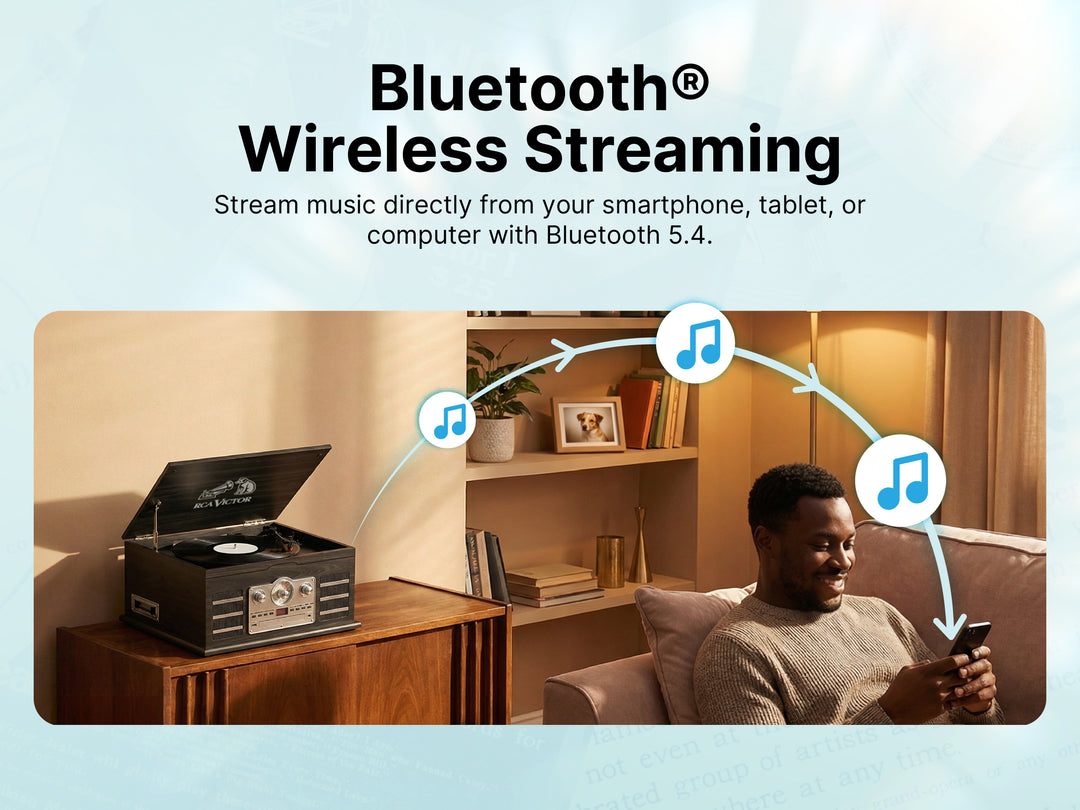 Roxbury 8-in-1 Turntable Music Center with AudioStream™
