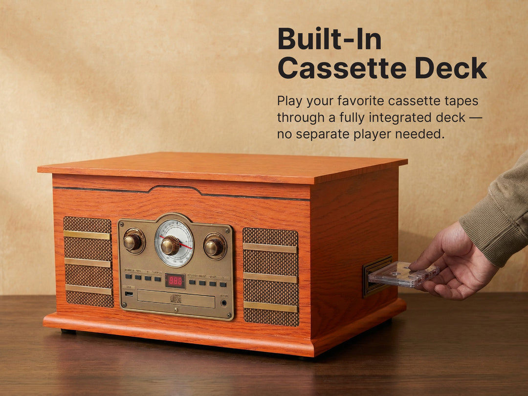 Roxbury 8-in-1 Turntable Music Center with AudioStream™