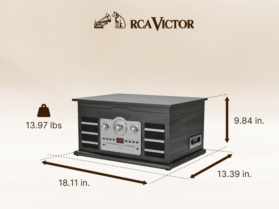 Roxbury 8-in-1 Turntable Music Center with AudioStream™