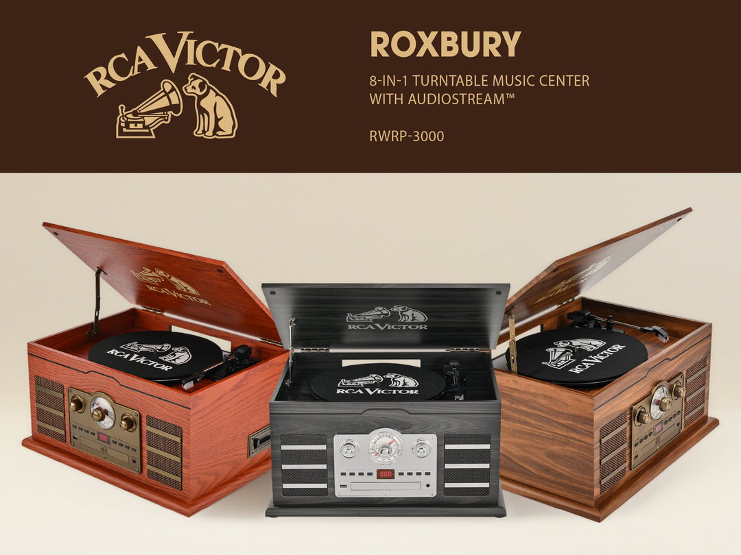 Roxbury 8-in-1 Turntable Music Center with AudioStream™
