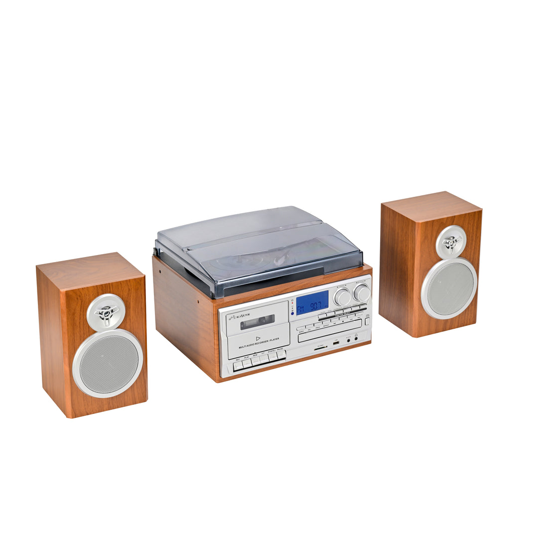 Wells 8-in-One Turntable Music Center with AudioStream™