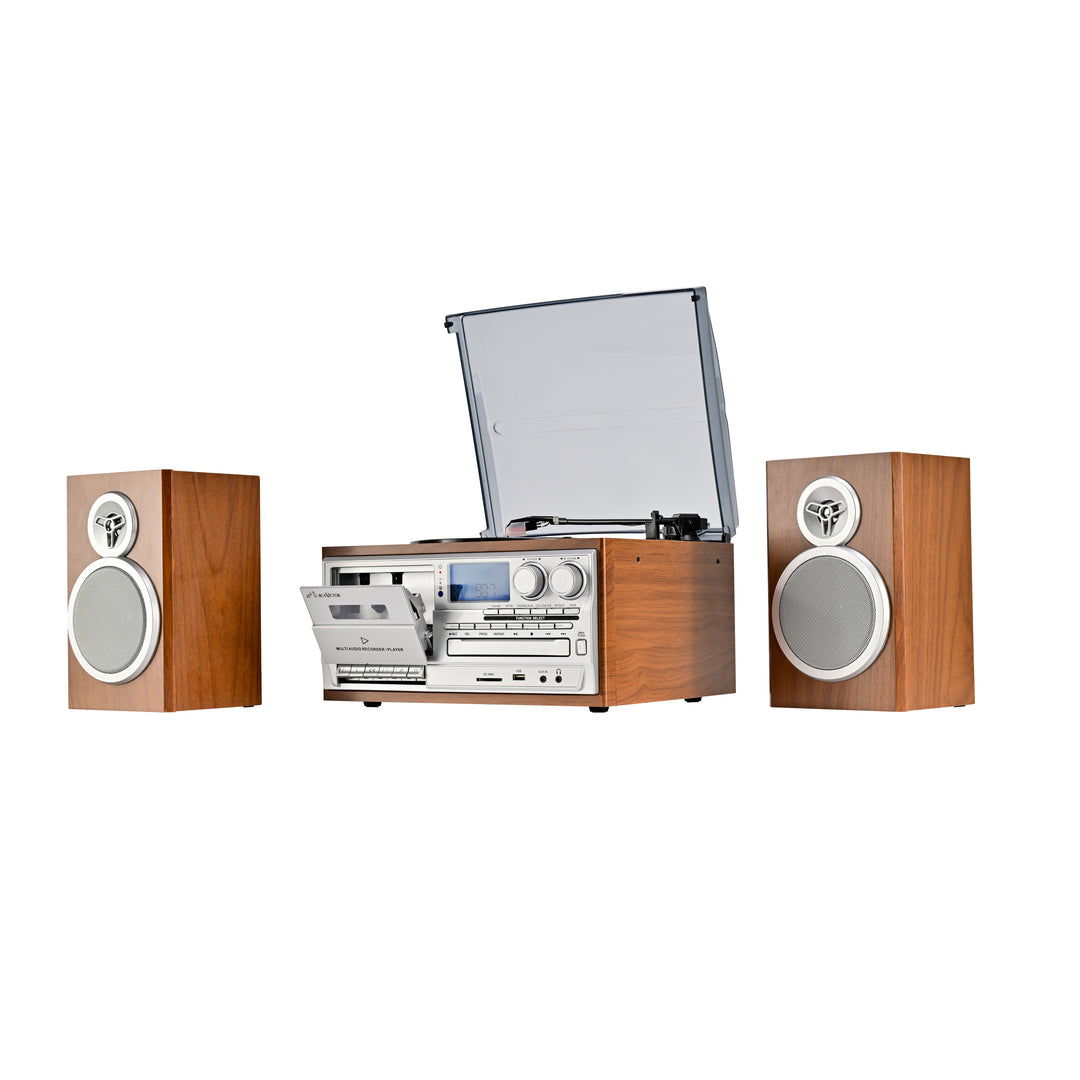 Wells 8-in-One Turntable Music Center with AudioStream™