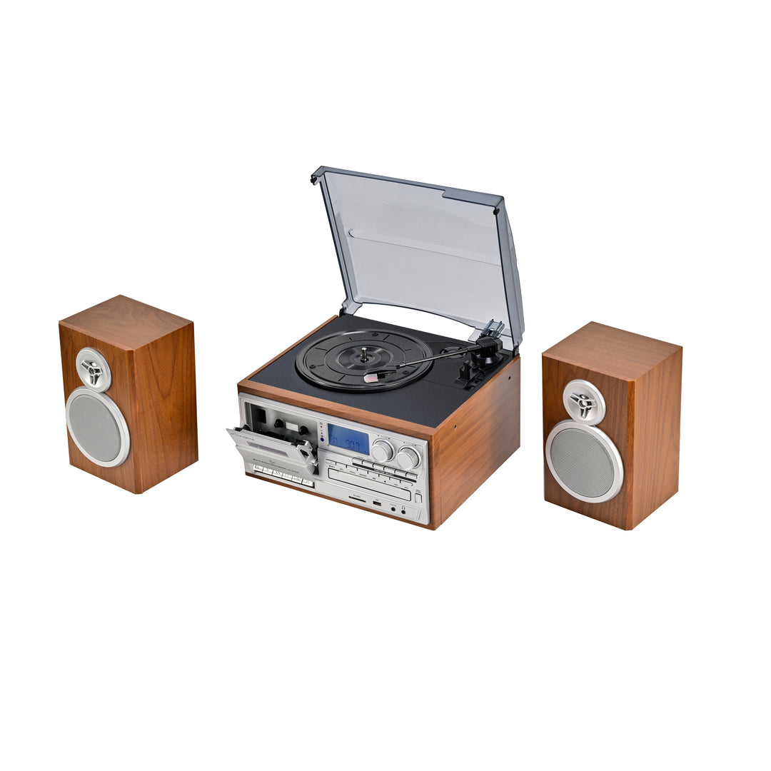 Wells 8-in-One Turntable Music Center with AudioStream™