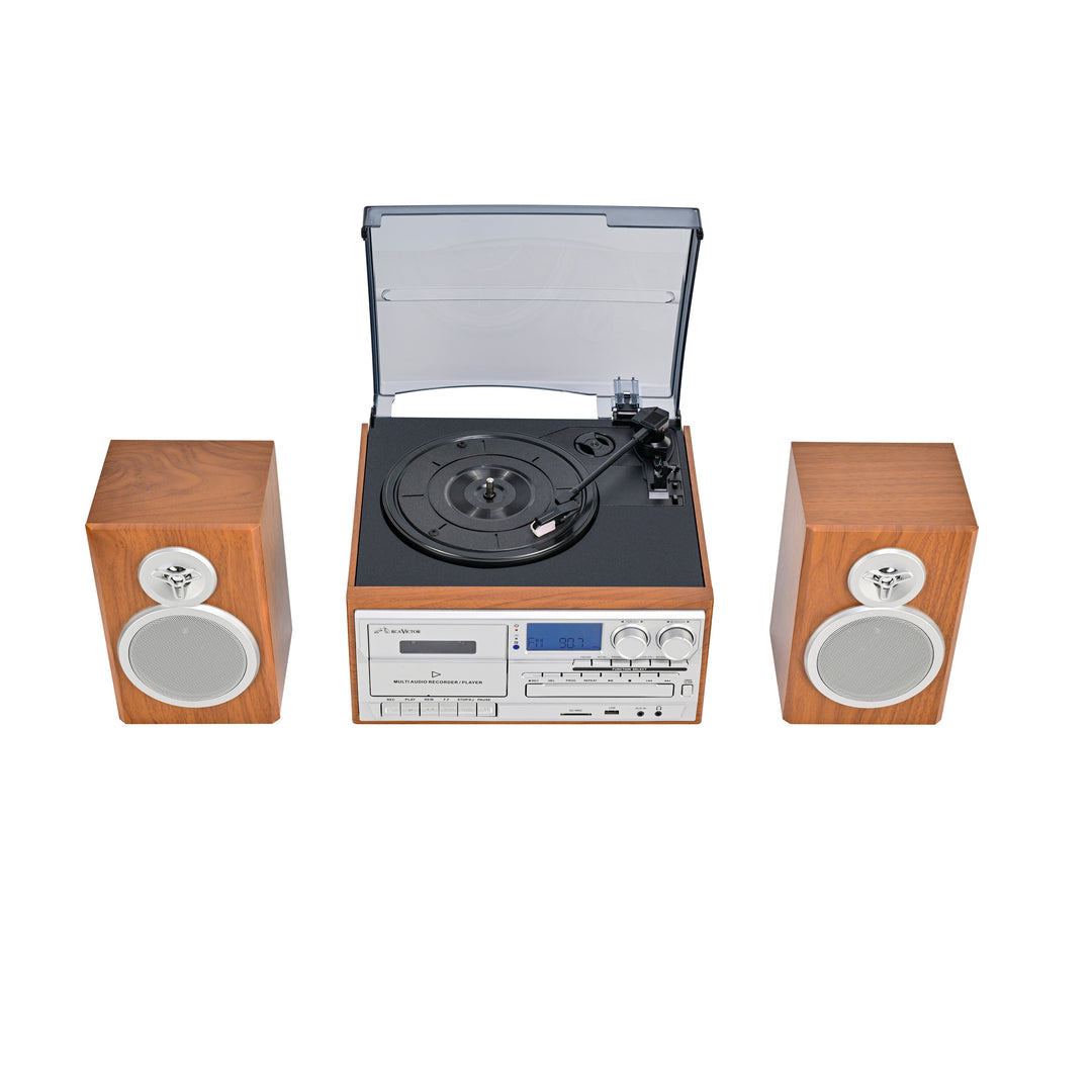 Wells 8-in-One Turntable Music Center with AudioStream™
