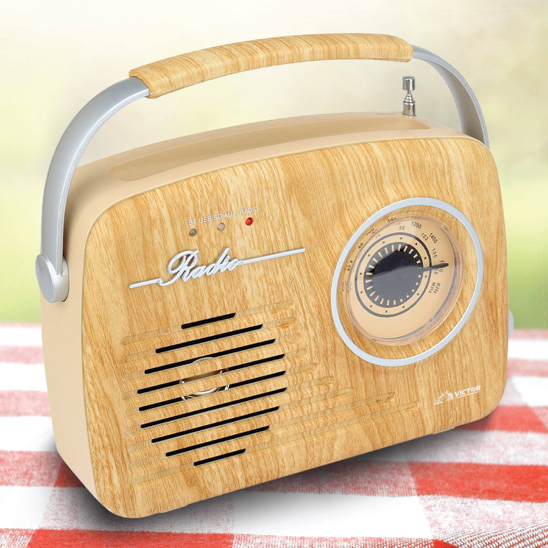 Portable Retro Radio 

with Built-in Rechargeable Battery