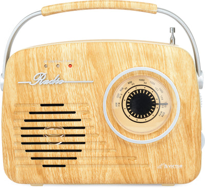 Portable Retro Radio with Built in Rechargeable Battery
