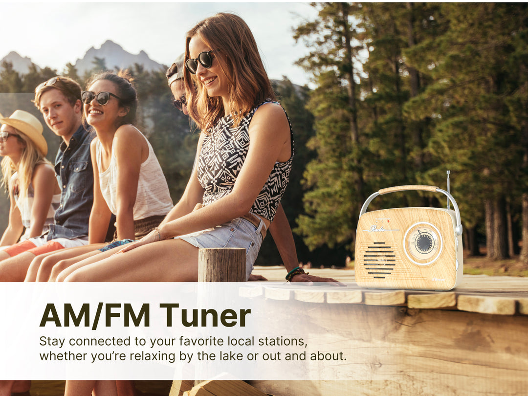 Portable Retro Radio 

with Built-in Rechargeable Battery