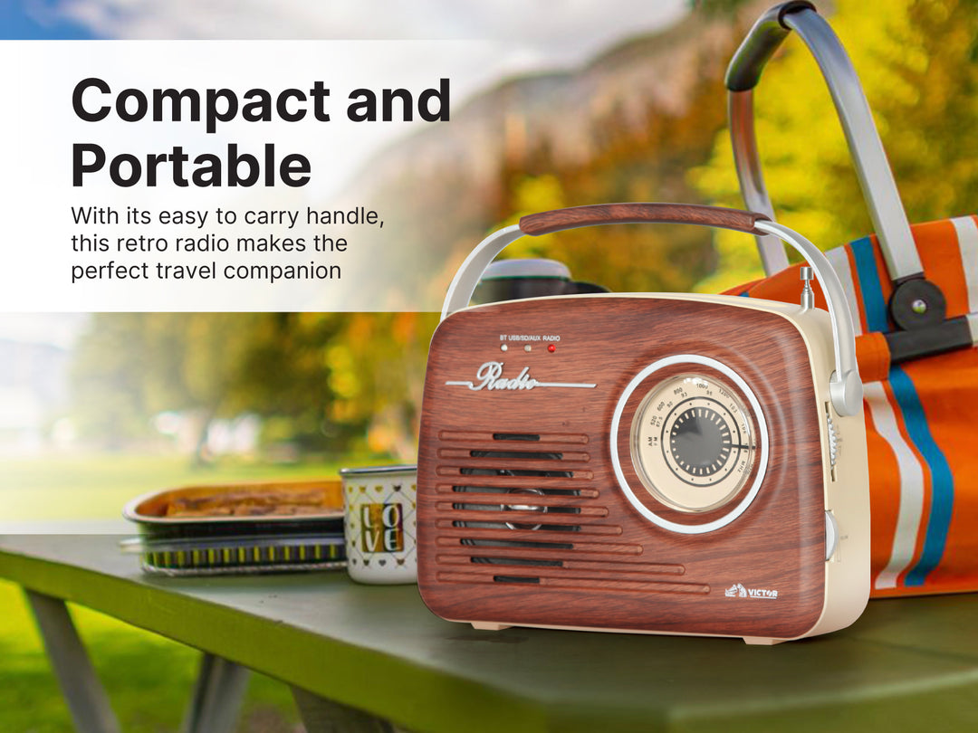 Portable Retro Radio 

with Built-in Rechargeable Battery