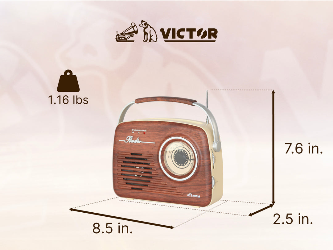 Portable Retro Radio 

with Built-in Rechargeable Battery