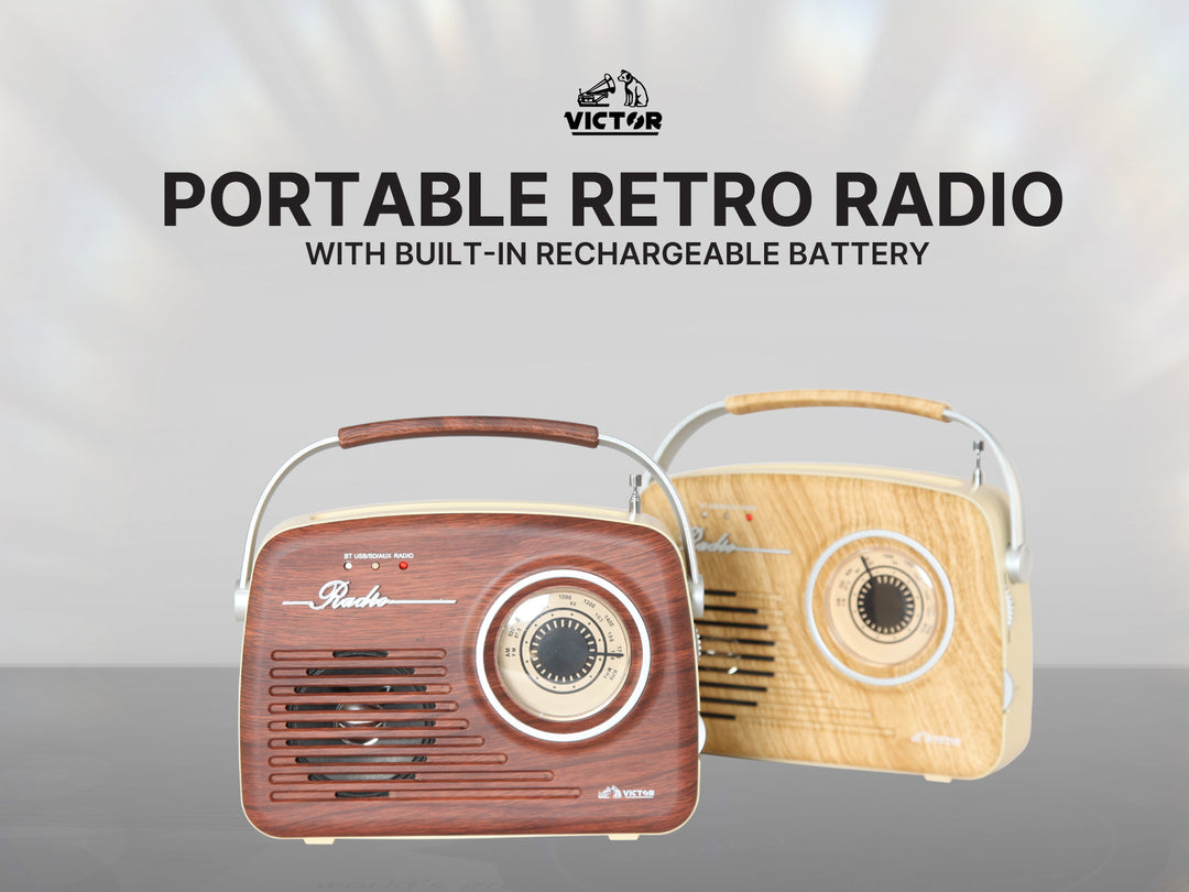 Portable Retro Radio 

with Built-in Rechargeable Battery