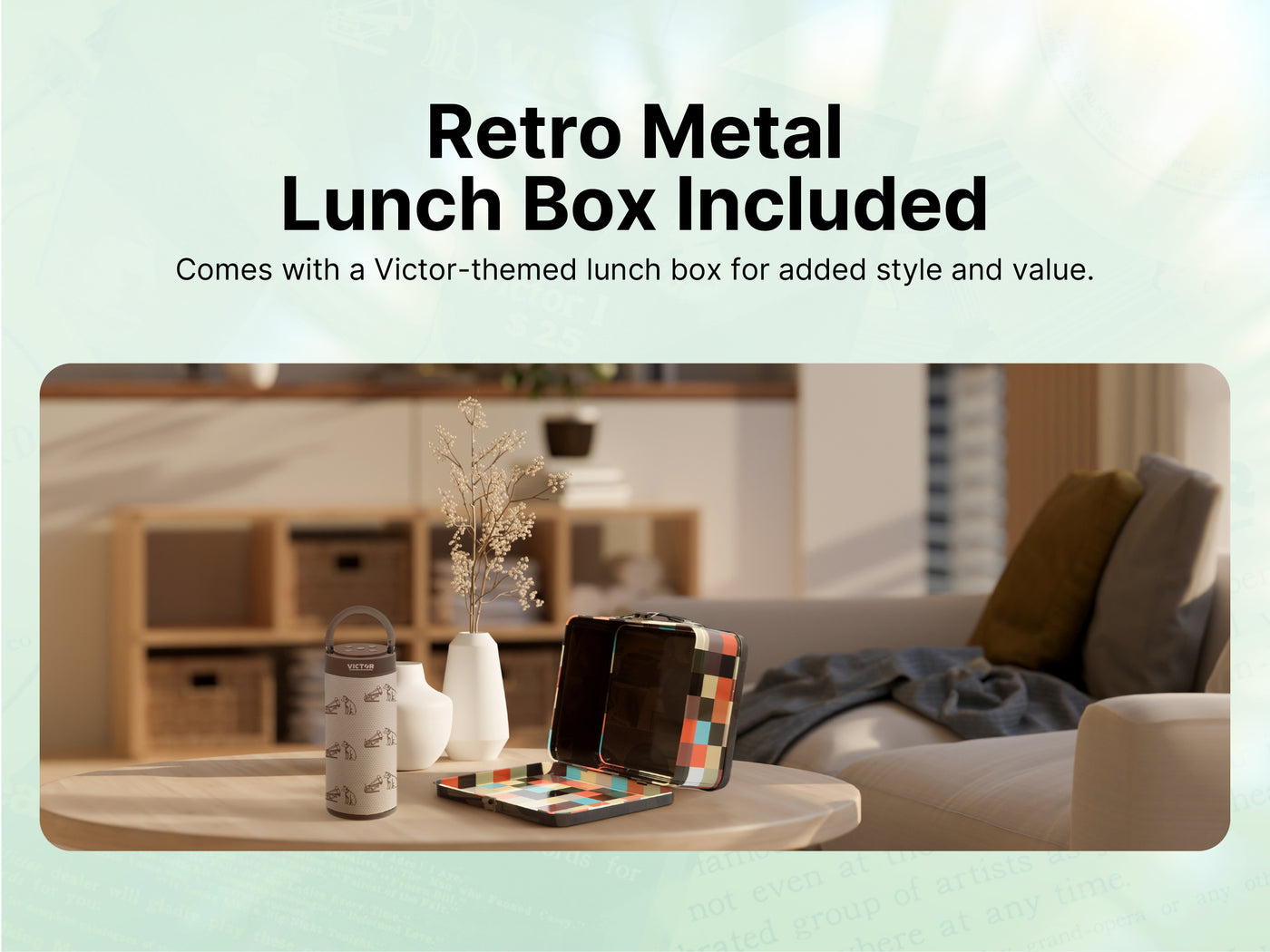 Bluetooth<sup>®</sup> Speaker Bonus Pack Includes Exclusive Metal Retro Lunch Box