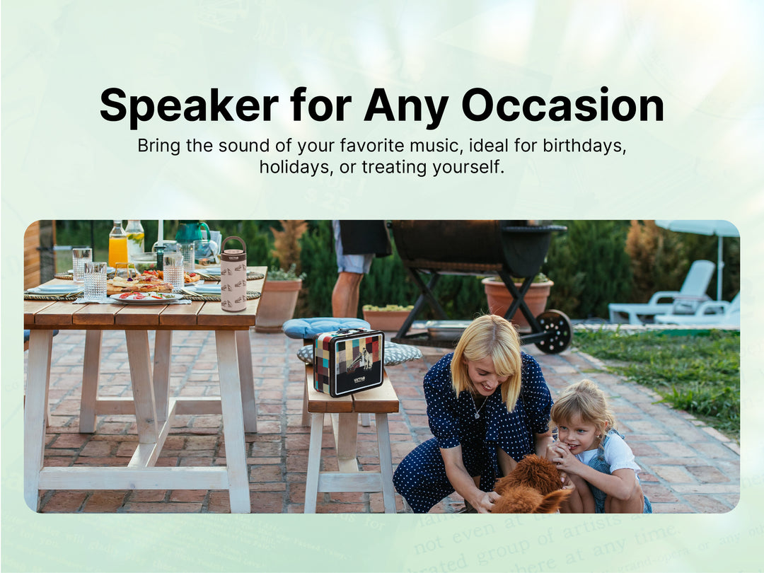 Bluetooth<sup>®</sup> Speaker Bonus Pack Includes Exclusive Metal Retro Lunch Box
