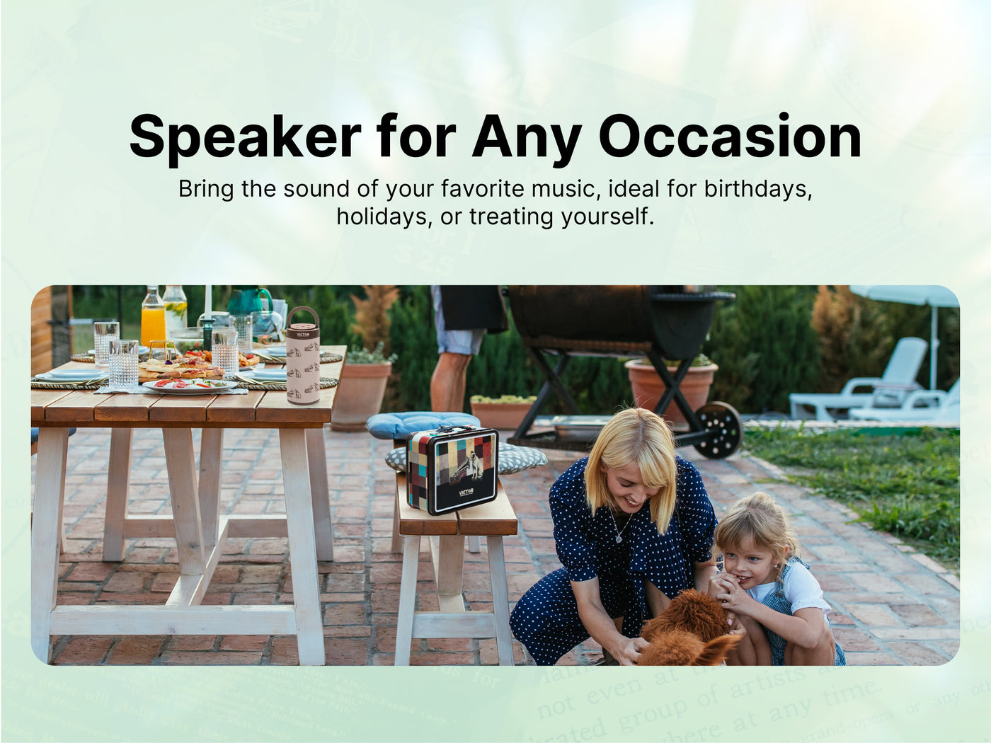 Bluetooth<sup>®</sup> Speaker Bonus Pack Includes Exclusive Metal Retro Lunch Box