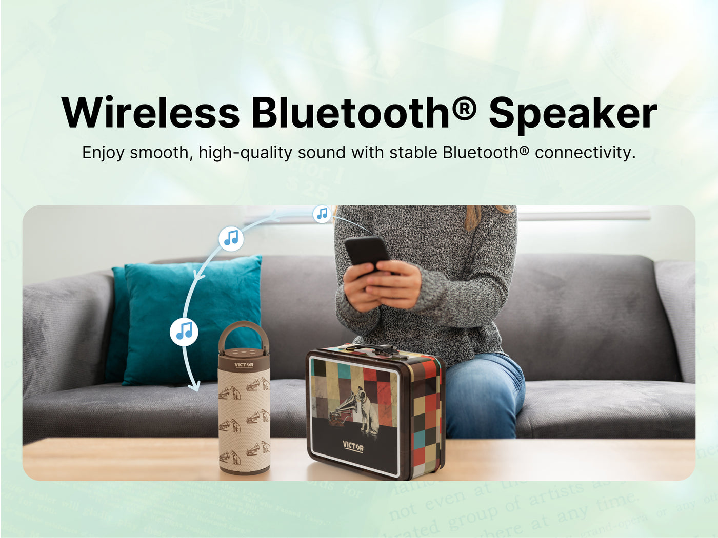 Bluetooth<sup>®</sup> Speaker Bonus Pack Includes Exclusive Metal Retro Lunch Box