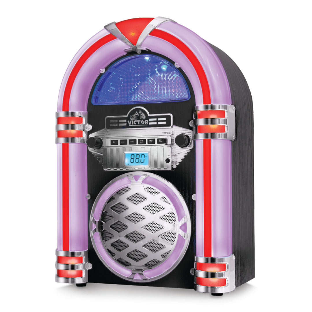 WILSHIRE 

Desktop Bluetooth® Jukebox with Multicolor LED Lighting