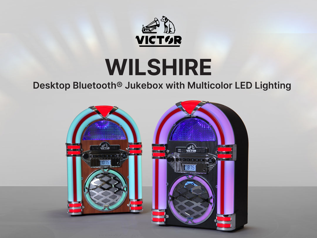 WILSHIRE 

Desktop Bluetooth® Jukebox with Multicolor LED Lighting