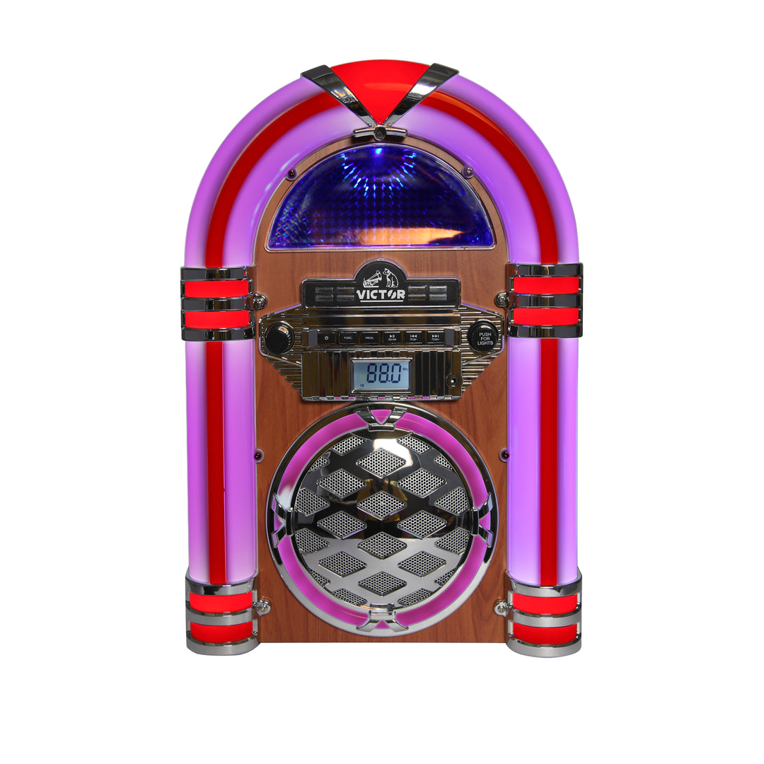 WILSHIRE 

Desktop Bluetooth® Jukebox with Multicolor LED Lighting