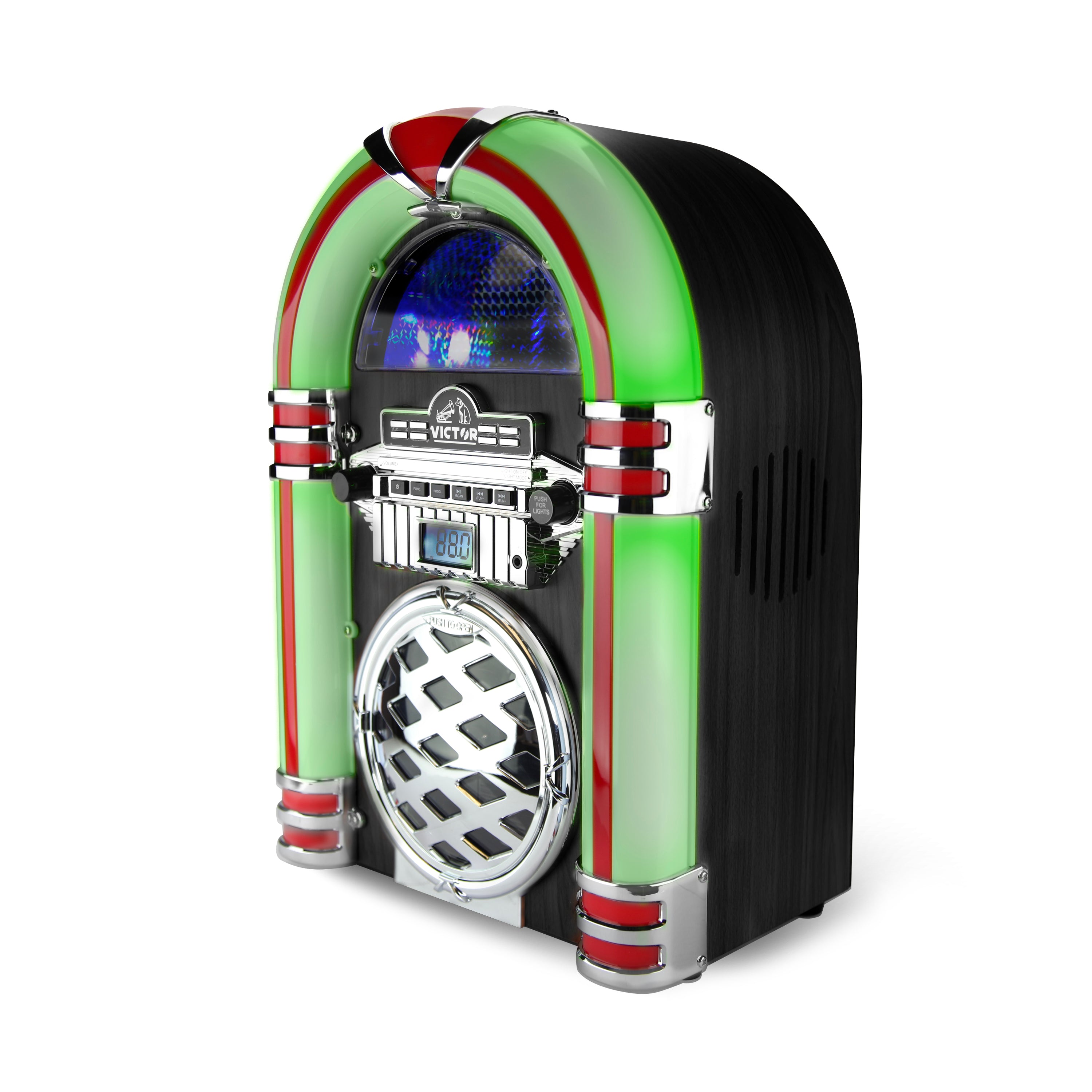 BROADWAY Desktop Bluetooth® Jukebox with Multicolor LED Lighting