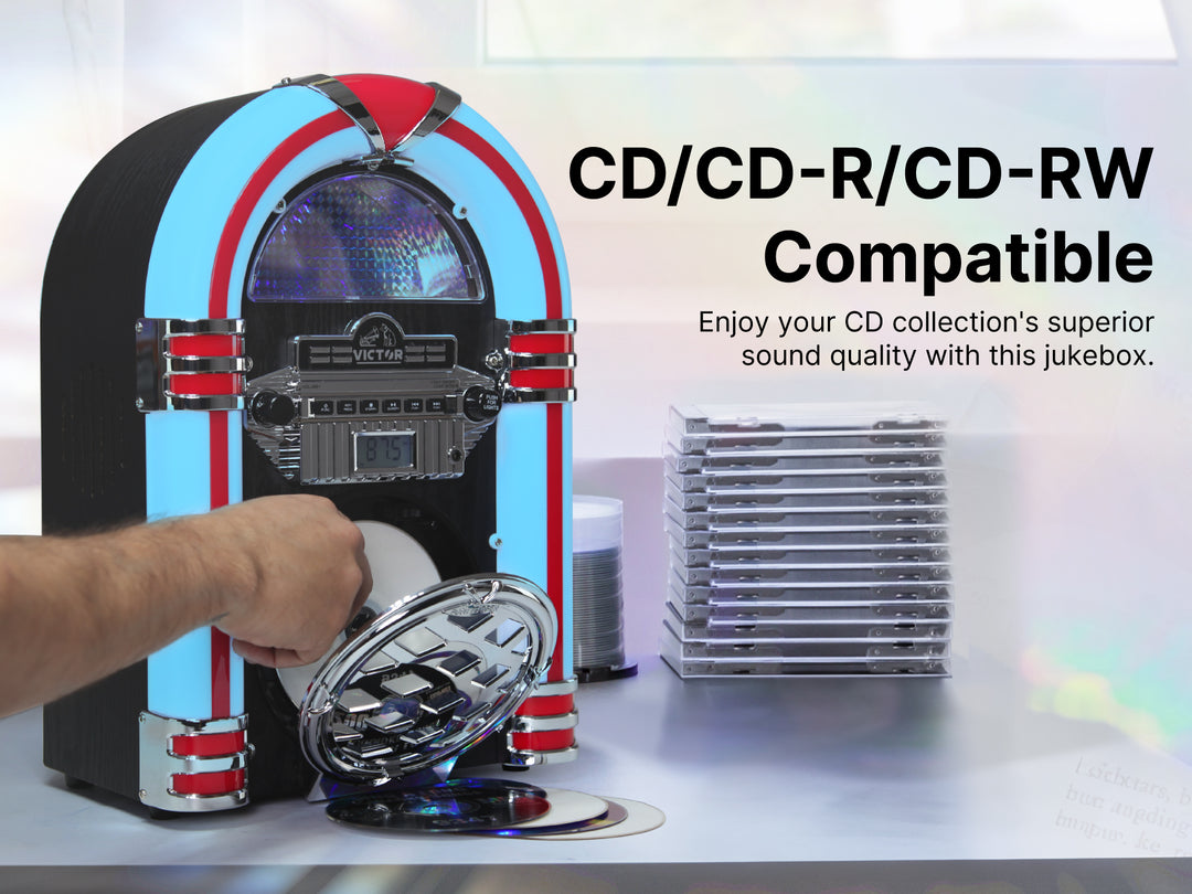 BROADWAY Desktop Bluetooth® Jukebox with Multicolor LED Lighting