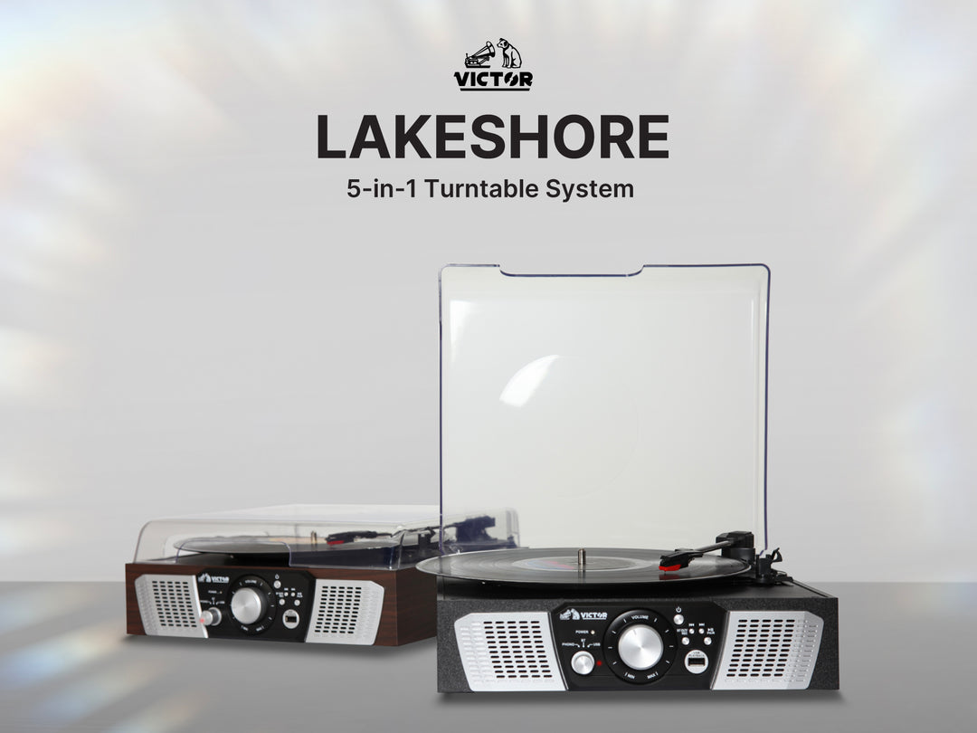 Áudio system VICTOR Victor Audio Lakeshore 5 in 1 Hybrid Bluetooth Turntable
