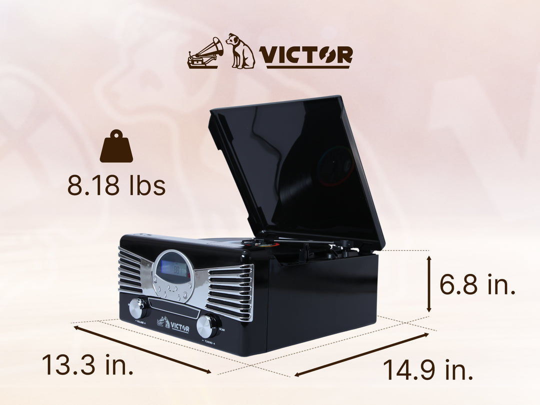 Diner 7-in-1 Turntable Music Center – victoraudio