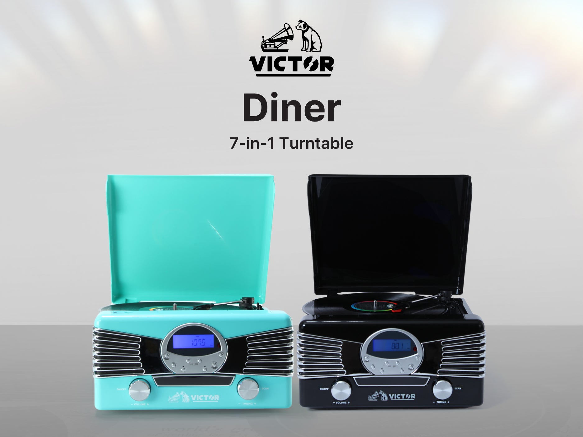 ビクター　victor レコード　dt-55　　　　　LP Diner 7-in-1 Turntable Music Center – victoraudio