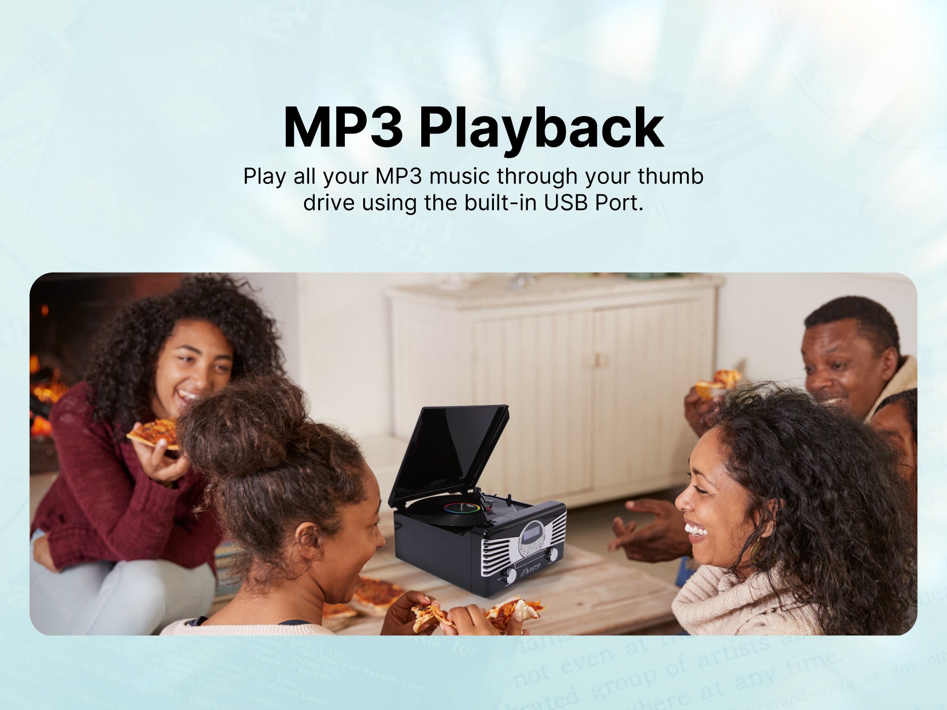 Diner 7-in-1 Turntable Music Center – victoraudio