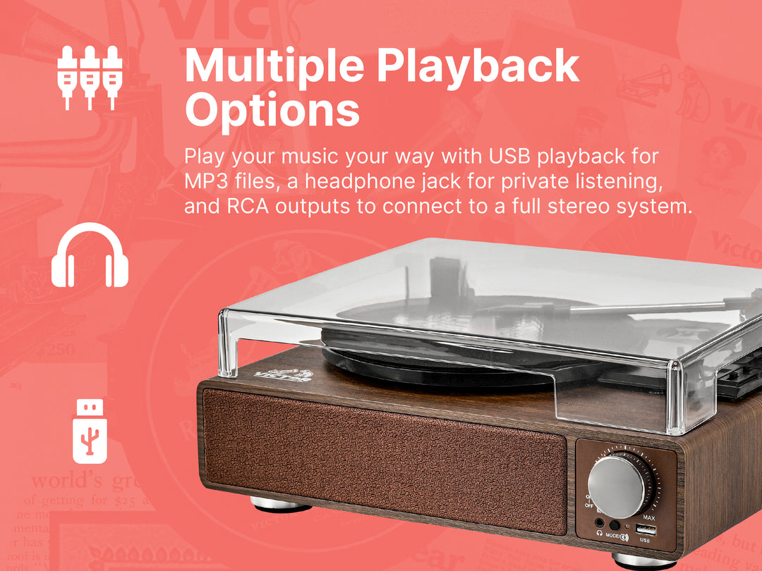 Amherst All-in-One Turntable with AudioStream™