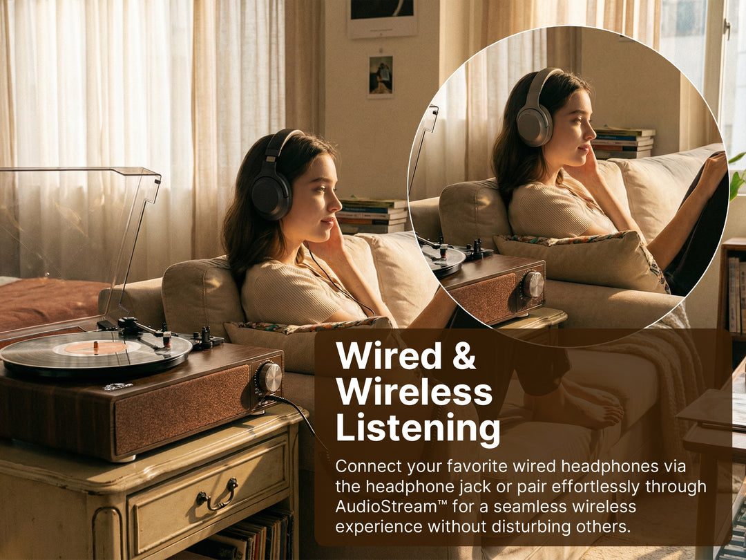 Amherst All-in-One Turntable with AudioStream™