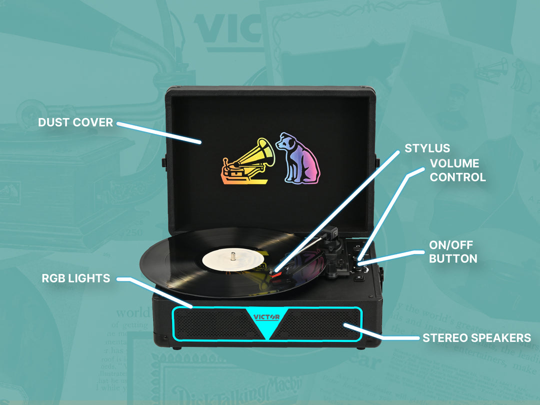 Metro Vibe Turntable with AudioStream™ & RGB Lighting