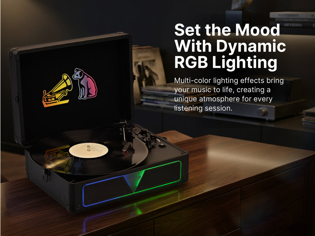 Metro Vibe Turntable with AudioStream™ & RGB Lighting