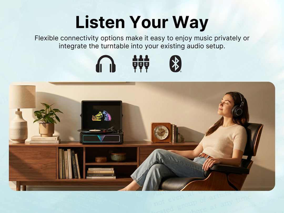 Metro Vibe Turntable with AudioStream™ & RGB Lighting