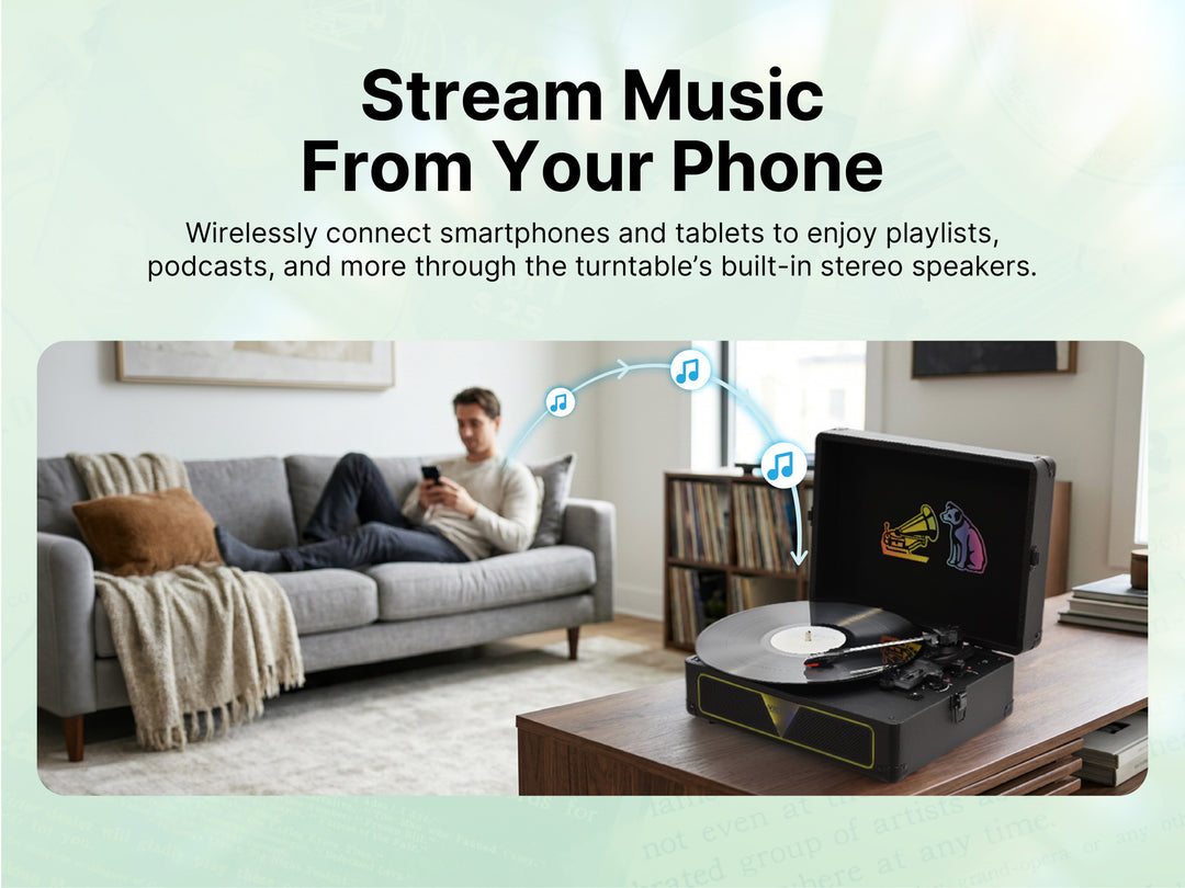 Metro Vibe Turntable with AudioStream™ & RGB Lighting