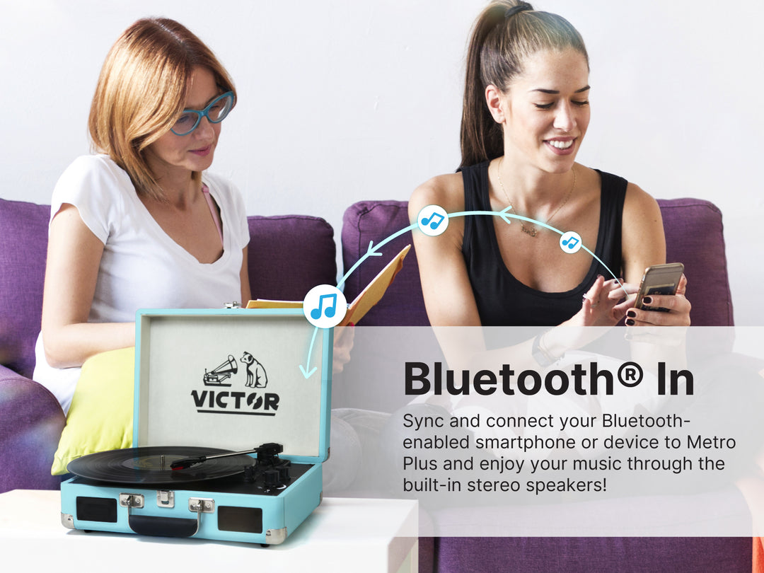 Metro
Dual Bluetooth® Suitcase Turntable