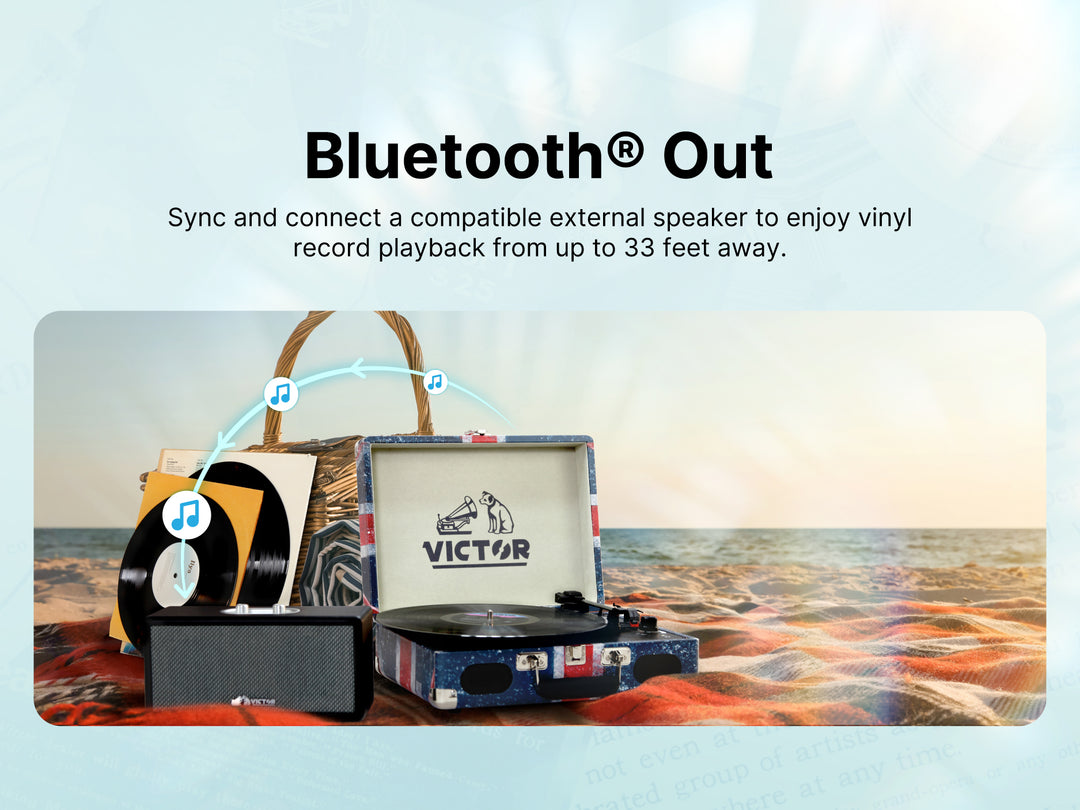 Metro Plus
Portable Dual Bluetooth® Suitcase Turntable