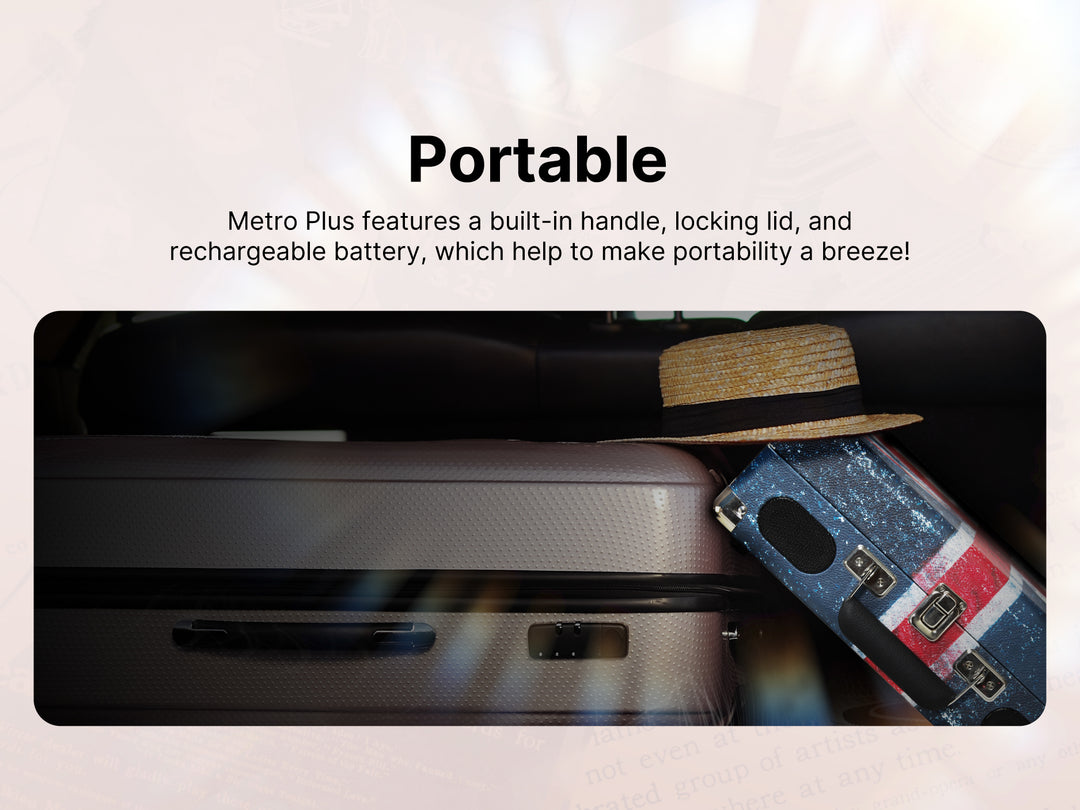 Metro Plus
Portable Dual Bluetooth® Suitcase Turntable