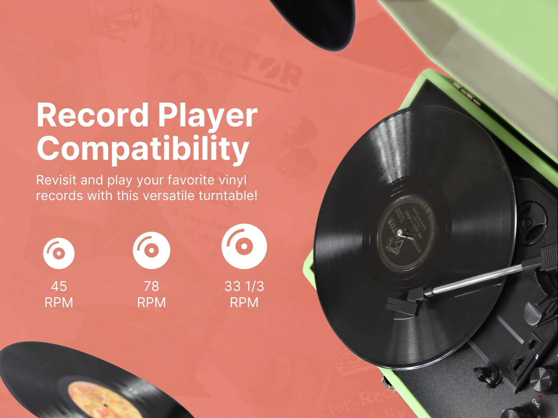 Metro Plus Portable Dual Bluetooth® Suitcase Turntable – victoraudio