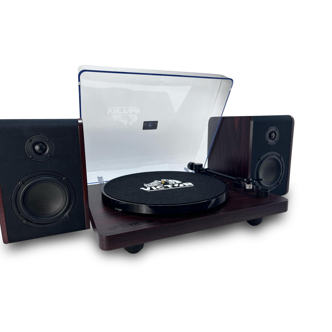 Lincoln 
Record Player with Stereo Speakers