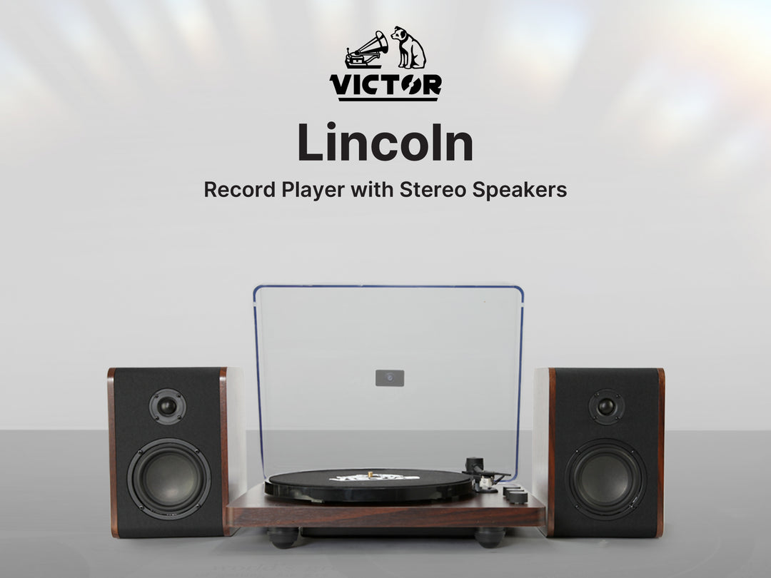 Lincoln 
Record Player with Stereo Speakers