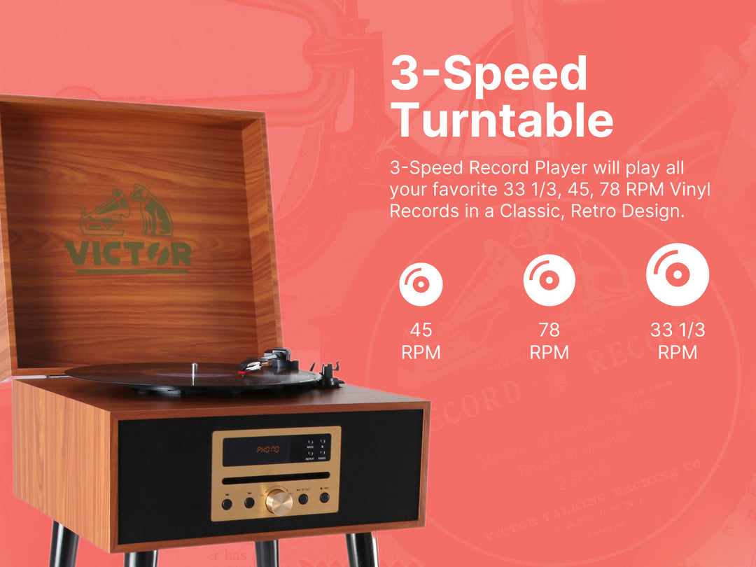 Newbury
8-in-1 Wood Music Center
