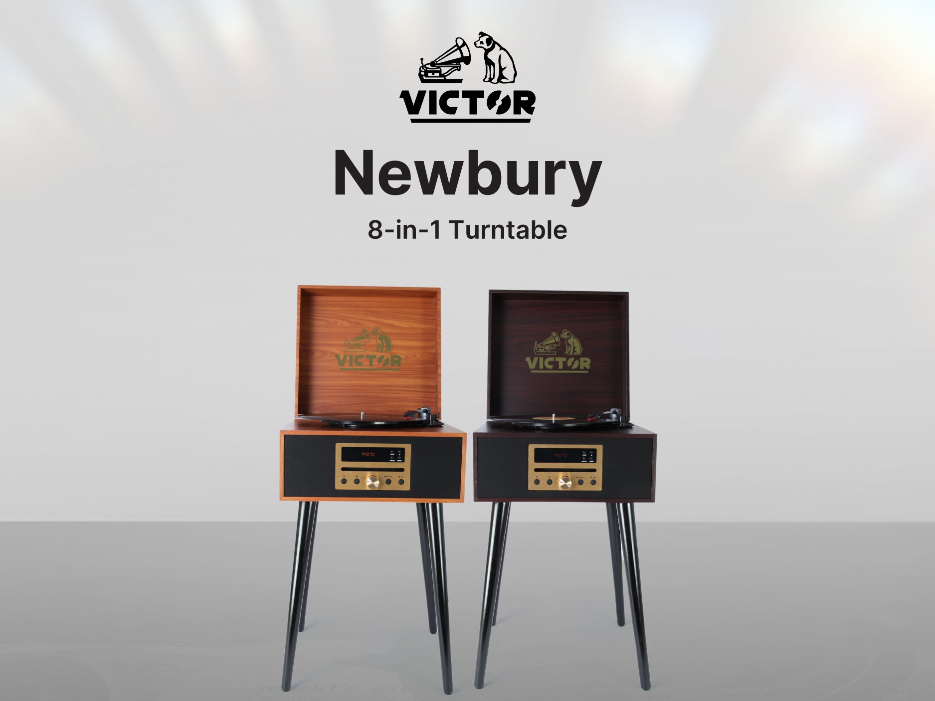 Newbury 8-in-1 Wood Music Center – victoraudio
