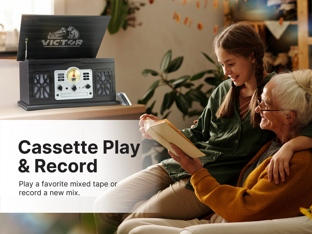 State
7-in-1 Wood Music Center
