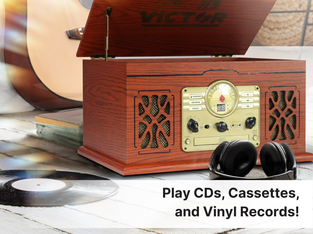 State
7-in-1 Wood Music Center