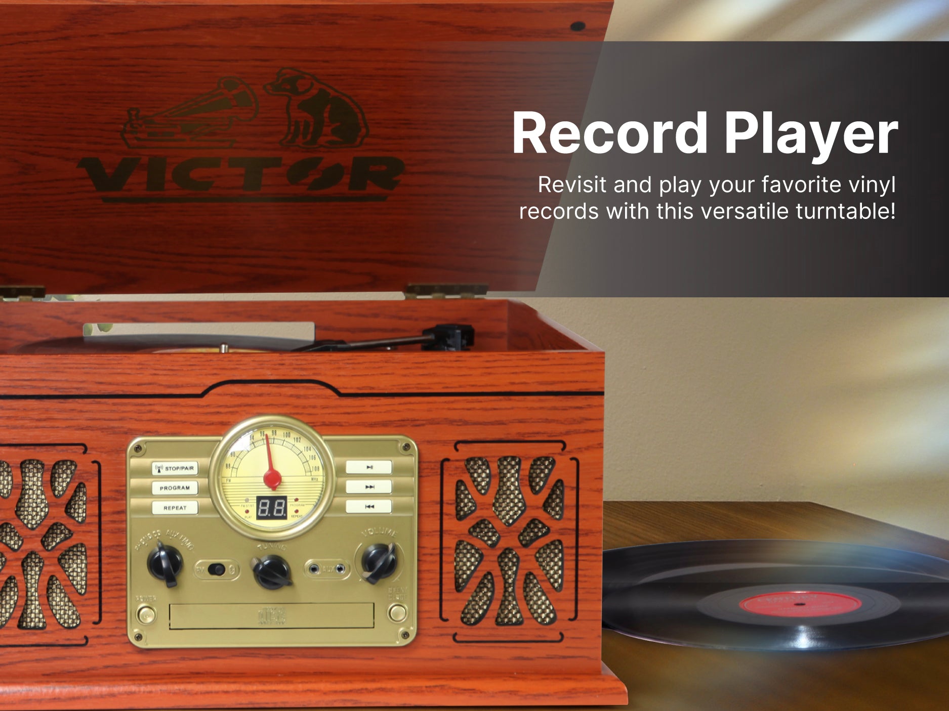 State 7-in-1 Wood Music Center – victoraudio