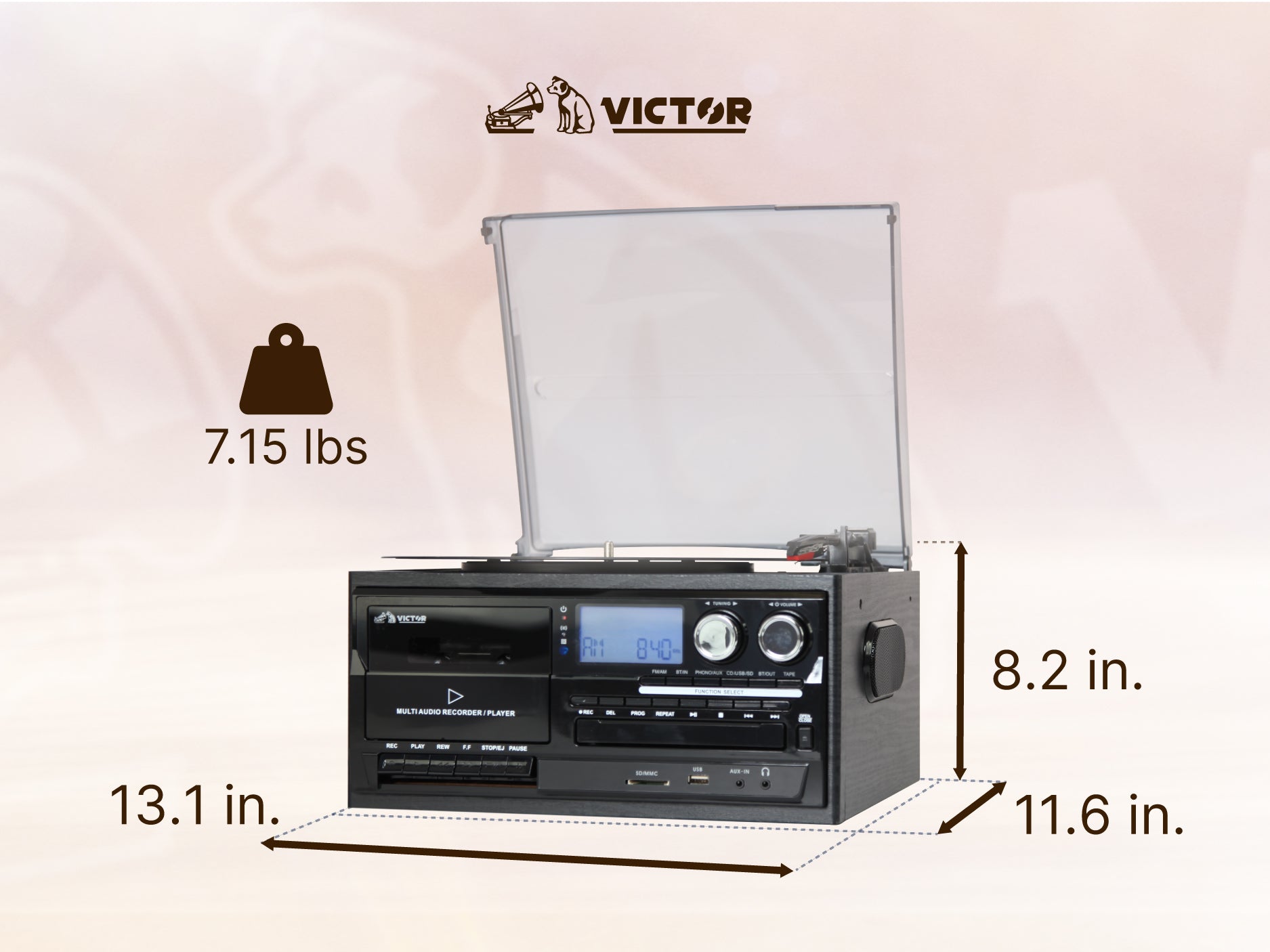 Cosmopolitan 8-in-1 Turntable Music Center – victoraudio