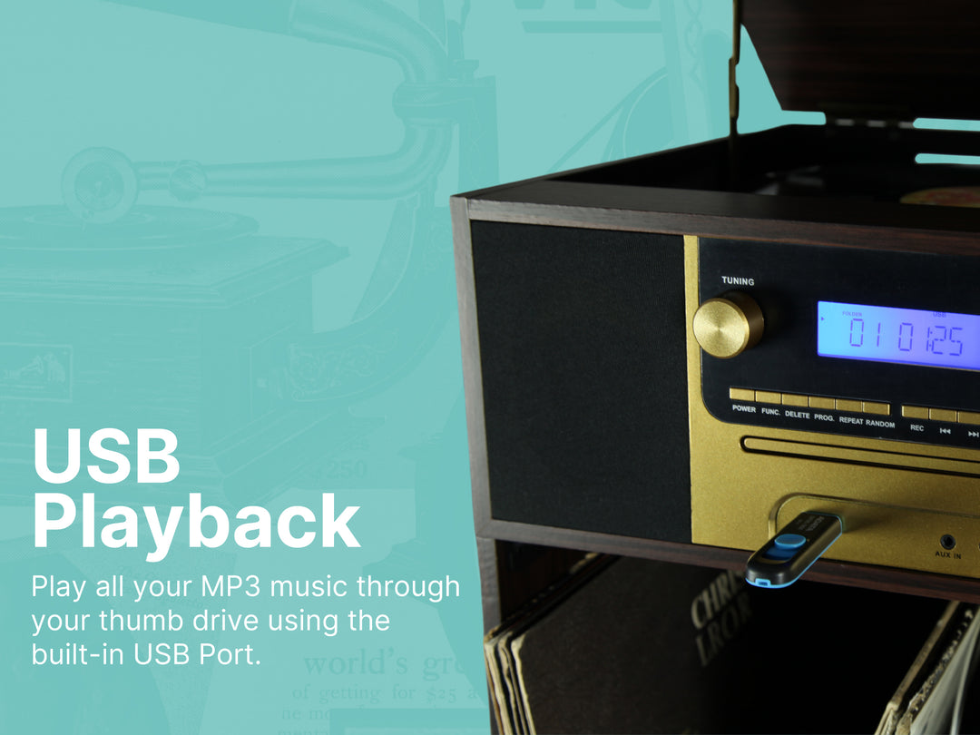 Boyleston
7-in-1 Turntable Music Center