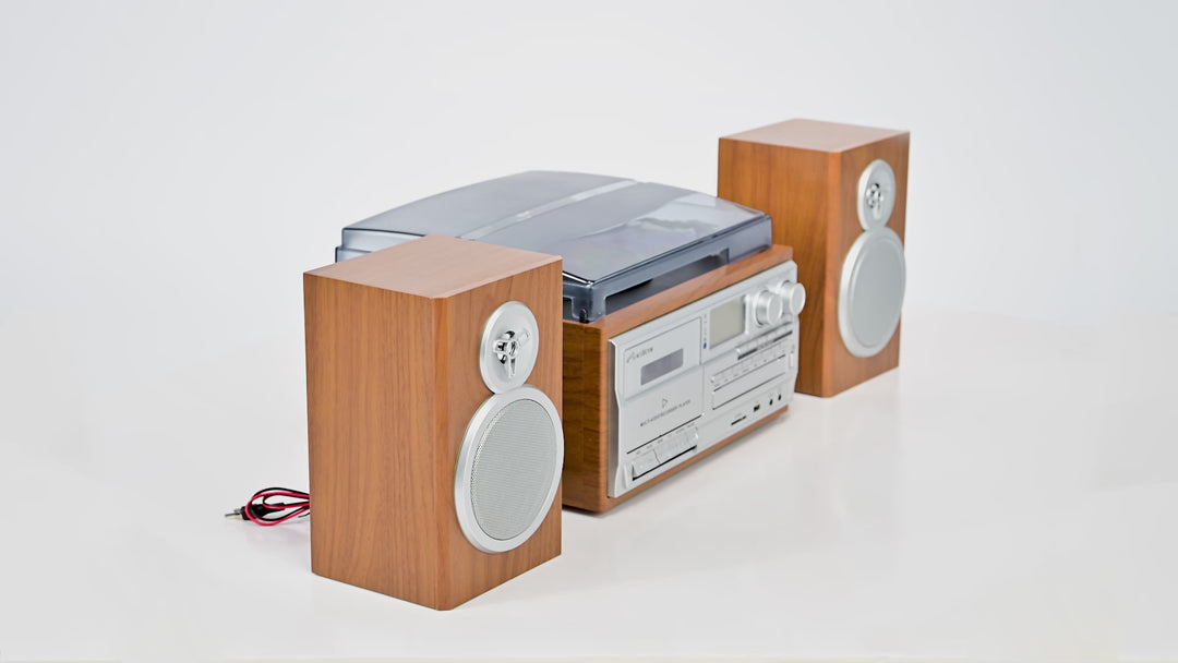 Wells 8-in-One Turntable Music Center with AudioStream™