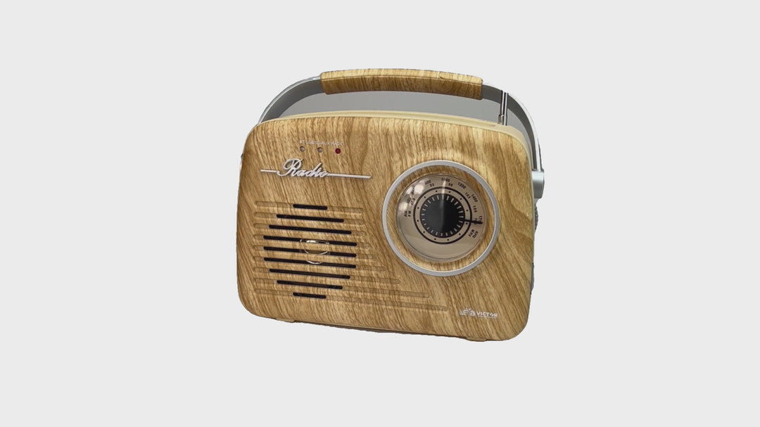 Portable Retro Radio 

with Built-in Rechargeable Battery